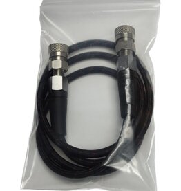 New England Airgun Zero-Kink Hose with female quick disconnects - 1 meter long