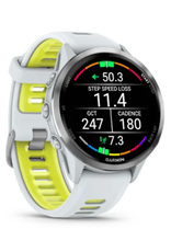 Garmin Forerunner® 970 Titanium with Whitestone Case and Whitestone/Translucent Amp Yellow Band