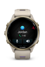 Garmin Forerunner® 970 Titanium with Whitestone Case and Whitestone/Translucent Amp Yellow Band