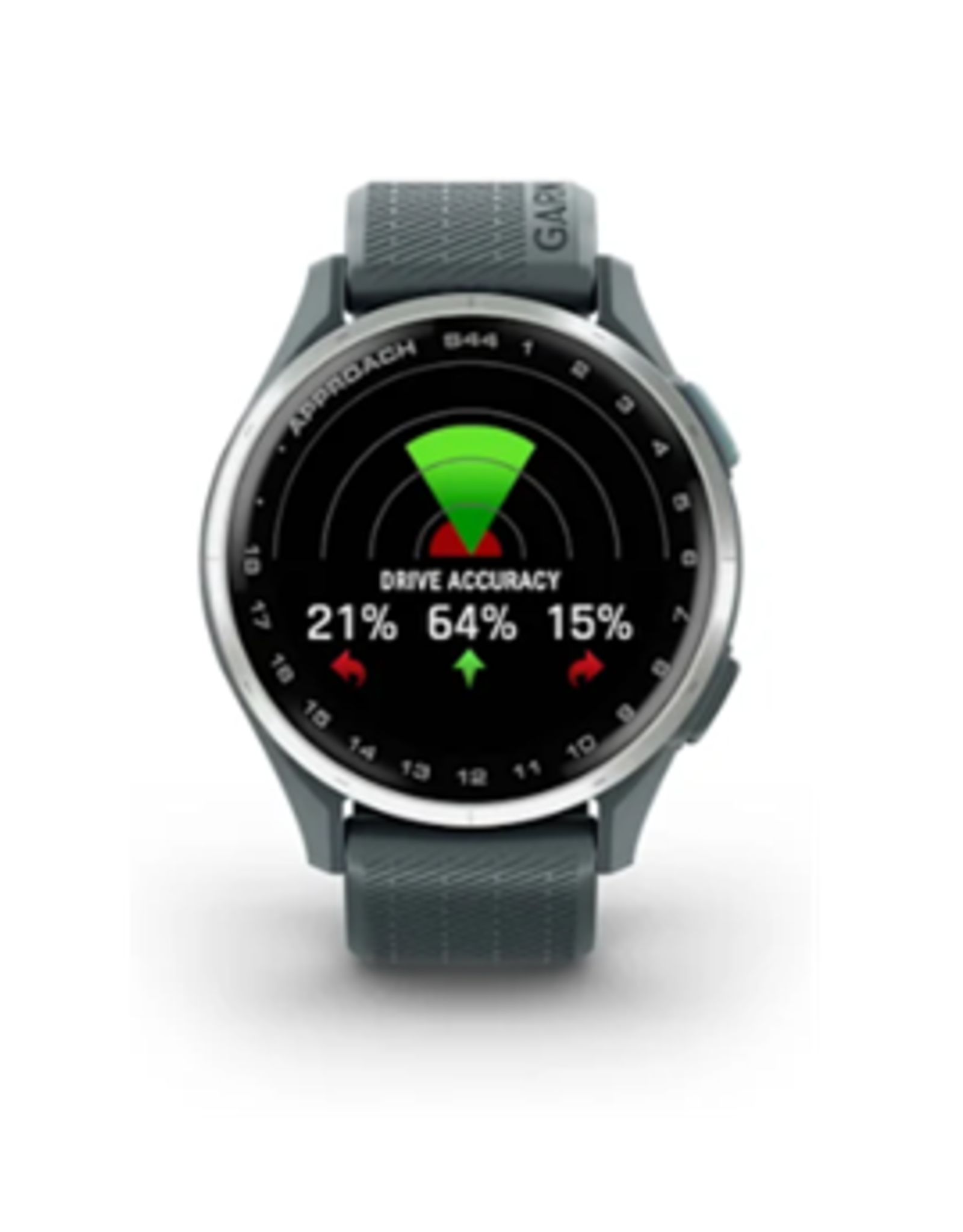 Garmin Approach® S44, Silver Aluminum Bezel with Twilight Silicone Band