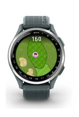 Garmin Approach® S44, Silver Aluminum Bezel with Twilight Silicone Band