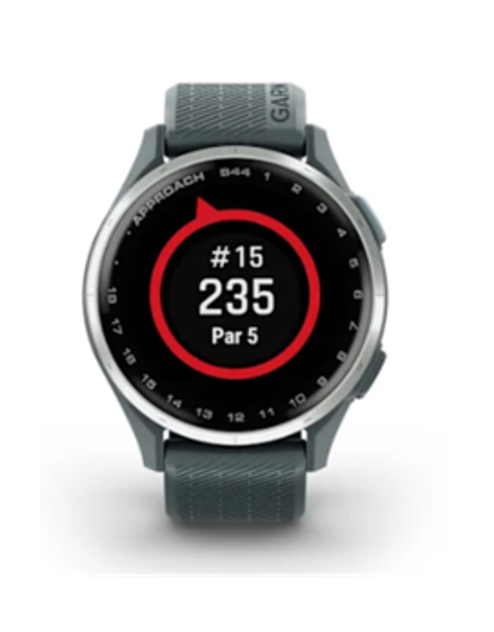 Garmin Approach® S44, Silver Aluminum Bezel with Twilight Silicone Band