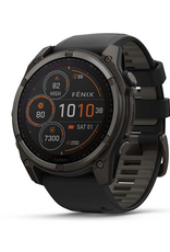 Garmin fenix® 8 – 51 mm, Solar, Sapphire, Carbon Gray DLC Titanium with Black/Pebble Gray Silicone Band Garmin fenix® 8 – 51 mm, Solar, Sapphire, Carbon Gray DLC Titanium with Black/Pebble Gray Silicone Band