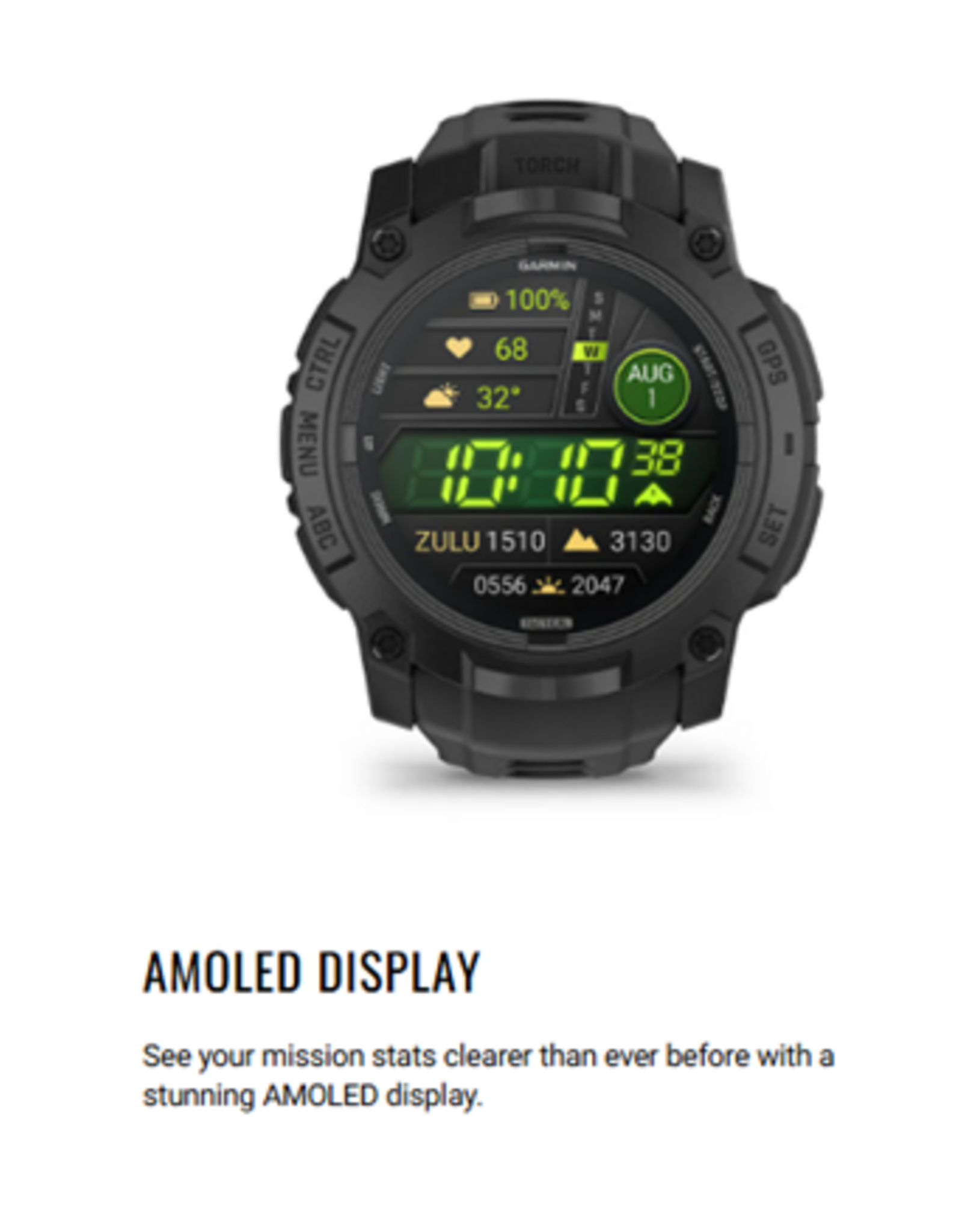 Garmin Instinct® 3 – 50 mm, AMOLED, Tactical Edition