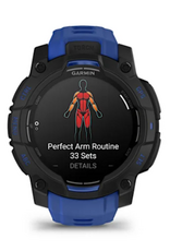 Garmin Instinct® 3 – 45 mm, AMOLED, Black with Bolt Blue/Black Band
