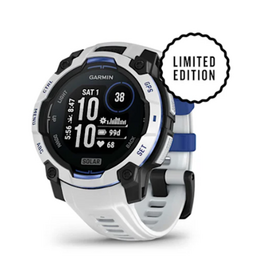 Garmin Instinct® 3 – 45 mm, Solar, Whitestone with Whitestone/Bolt Blue Band