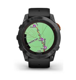 Garmin fenix® 8 Pro – 47 mm, AMOLED, Sapphire, Carbon Gray DLC Titanium with Black/Pebble Gray Silicone Band