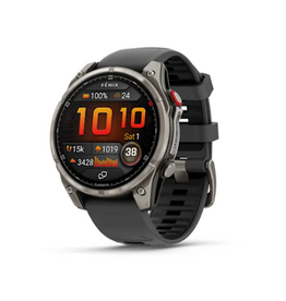 Garmin fenix® 8 Pro – 47 mm, AMOLED, Sapphire, Titanium with Graphite/Black Silicone Band