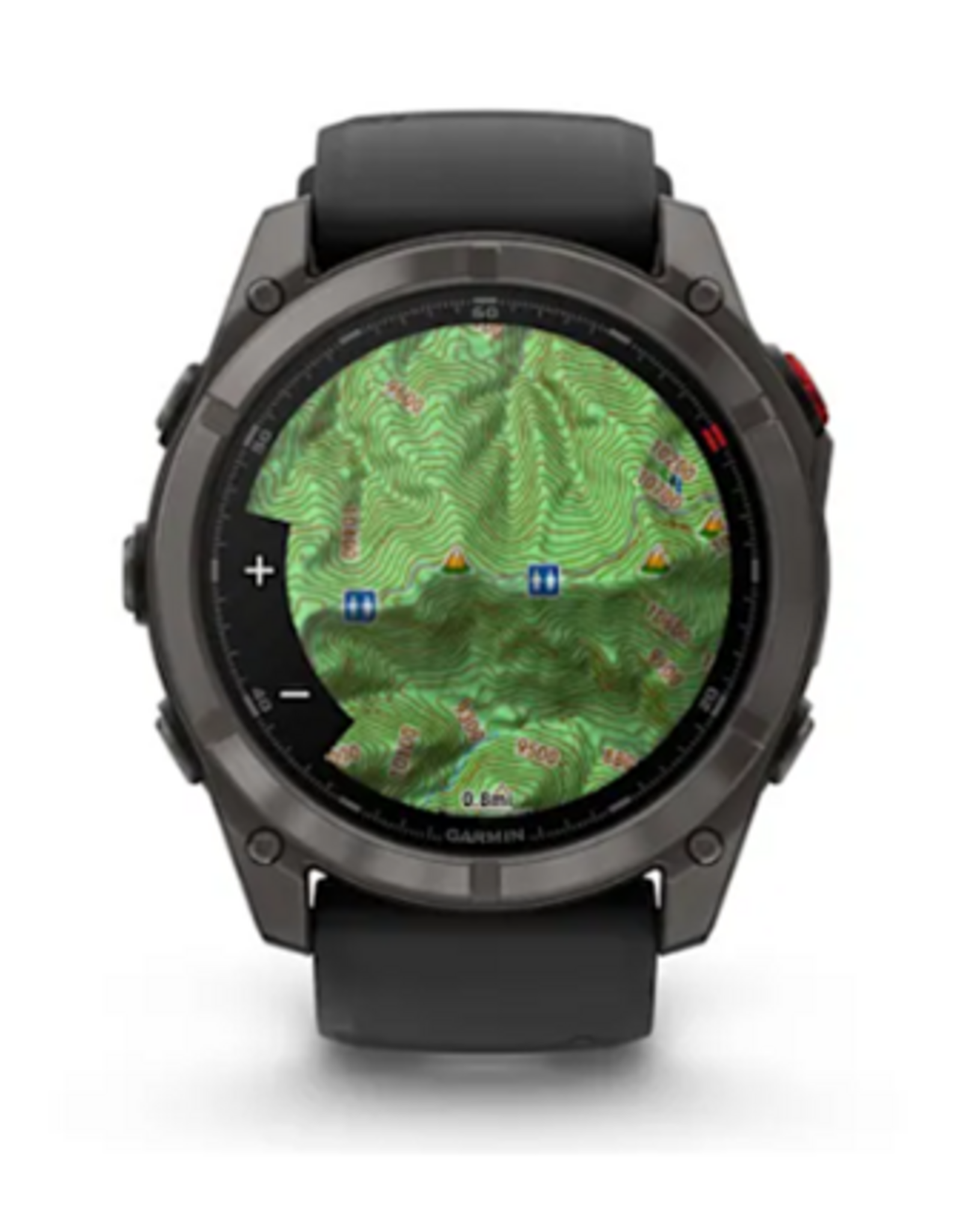Garmin fēnix® 8 Pro – 51 mm, AMOLED, Sapphire, Carbon Gray DLC Titanium with Black/Pebble Gray Silicone Band