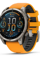 Garmin fēnix® 8 – 51 mm, AMOLED, Sapphire, Titanium with Spark Orange/Graphite Silicone Band
