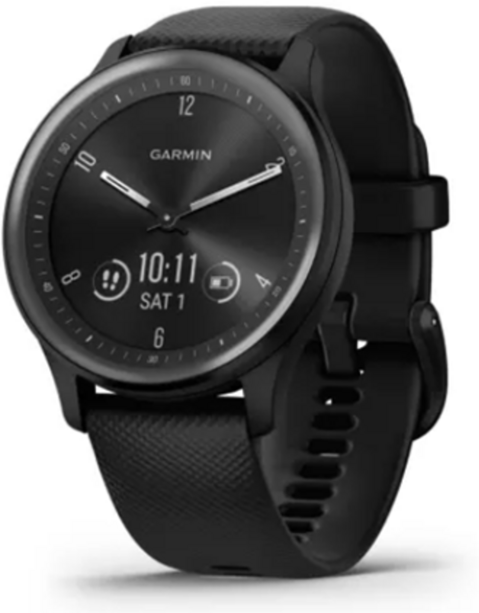 Garmin vívomove® Sport, Black Case and Silicone Band with Slate Accents