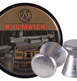 RWS RWS R-10 Match Heavy .177 Cal, 8.2 Grains, Wadcutter, 500ct