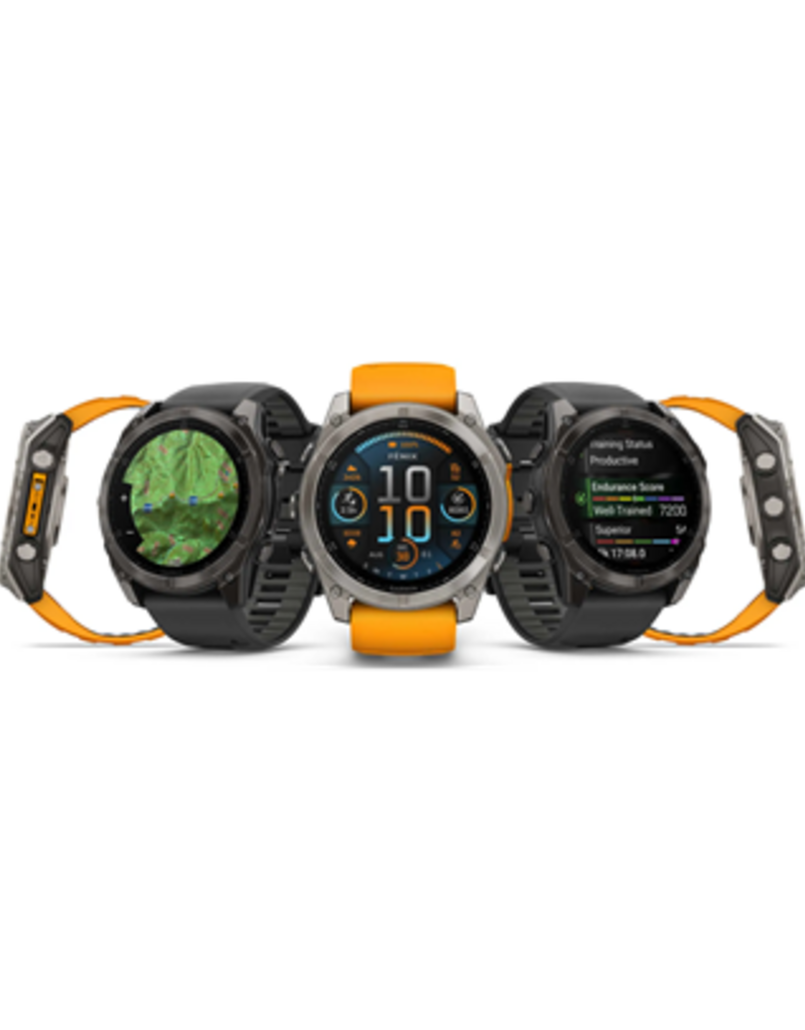 Garmin fēnix® 8 – 51 mm, AMOLED, Sapphire, Titanium with Spark Orange/Graphite Silicone Band
