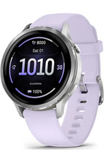 Garmin Venu® 4 – 41 mm, Silver with Periwinkle Band