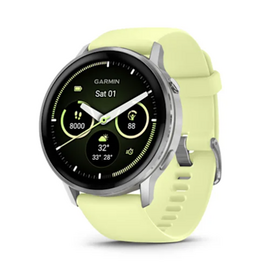 Garmin Venu® 4 – 45 mm, Silver with Citron Band