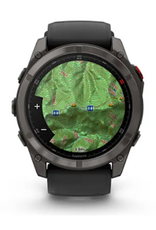 Garmin fēnix® 8 Pro – 51 mm, AMOLED, Sapphire, Carbon Gray DLC Titanium with Black/Pebble Gray Silicone Band