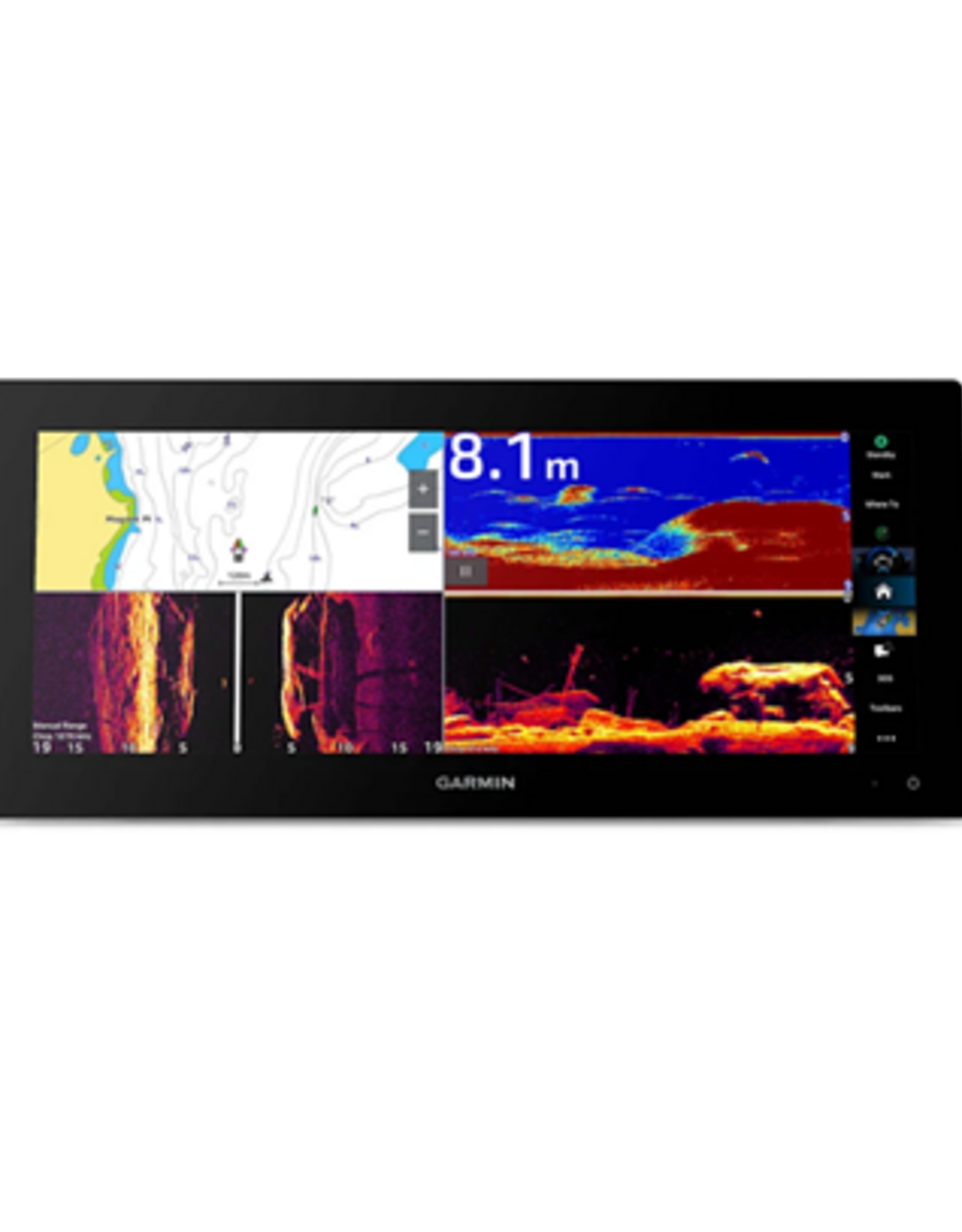 Garmin GPSMAP® 1523xsv, SideVü, ClearVü and Traditional CHIRP Sonar with Worldwide Basemap