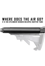 Modern Combat Sports - MCS Where Does The Air Go? Hidden 2 x 12g CO2 Cylinder Milspec Busttock Buffer Tube