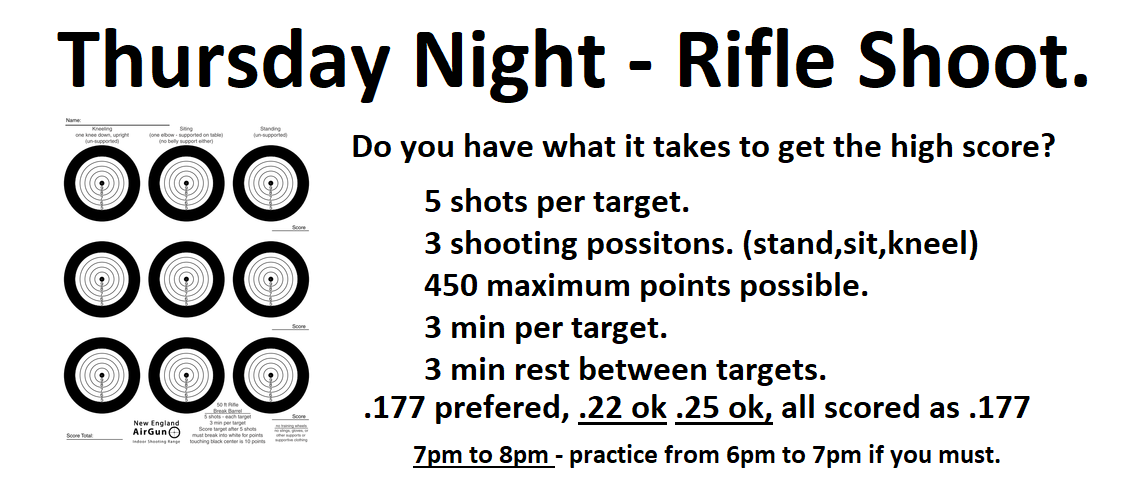 thursday night rifle shoot