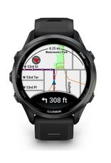 Garmin Forerunner® 970, Carbon Gray DLC Titanium with Black Case and Black/Translucent Whitestone Band