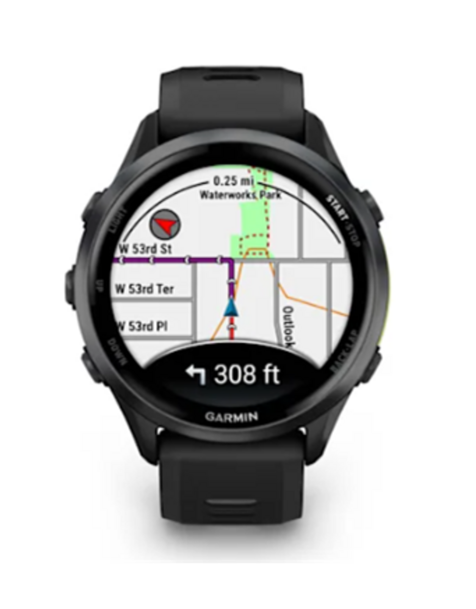 Garmin Forerunner® 970, Carbon Gray DLC Titanium with Black Case and Black/Translucent Whitestone Band