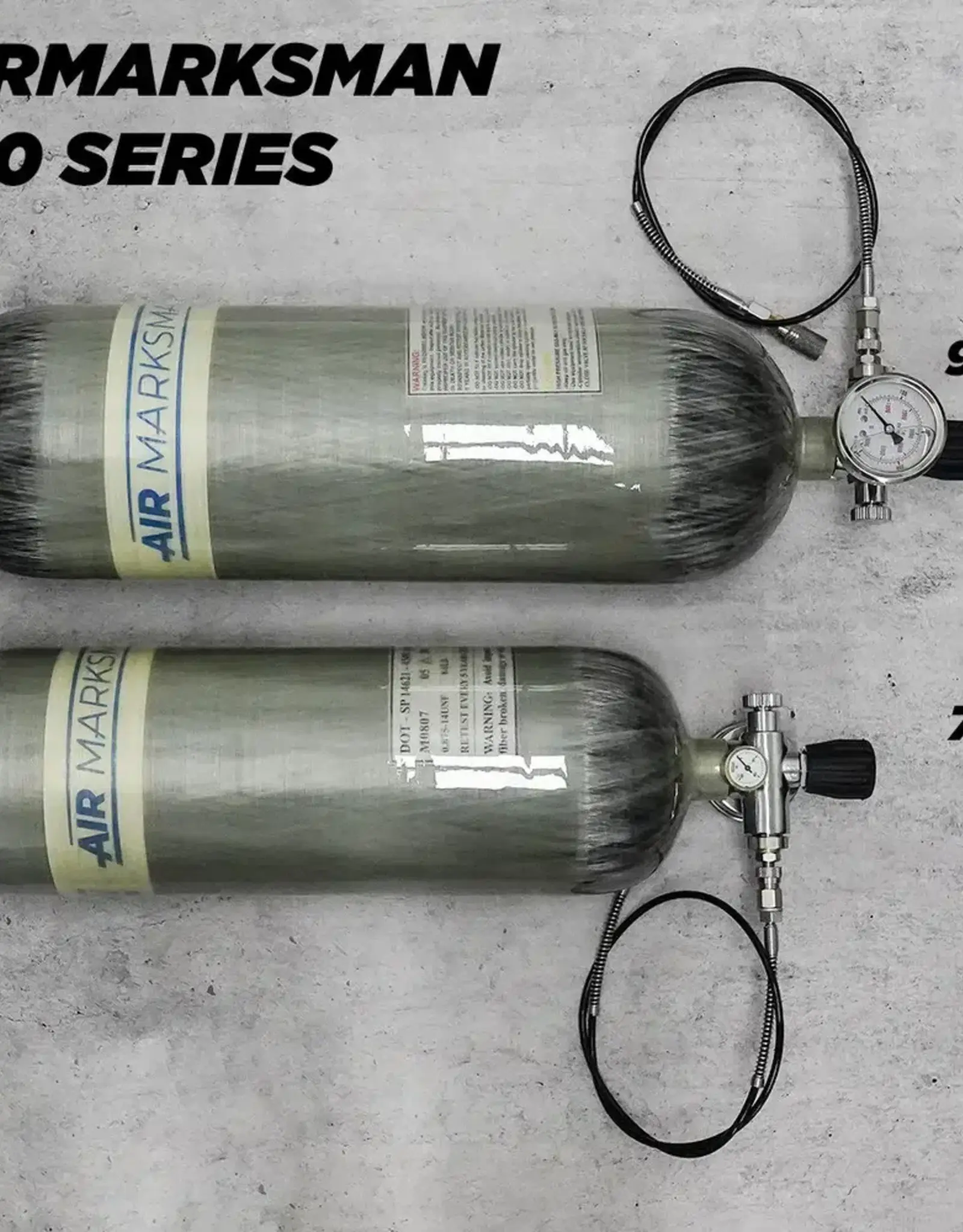 Air Marksman 74 Cubic Foot - 4500 psi airgun refill tank with fill valve - hose - female foster QD