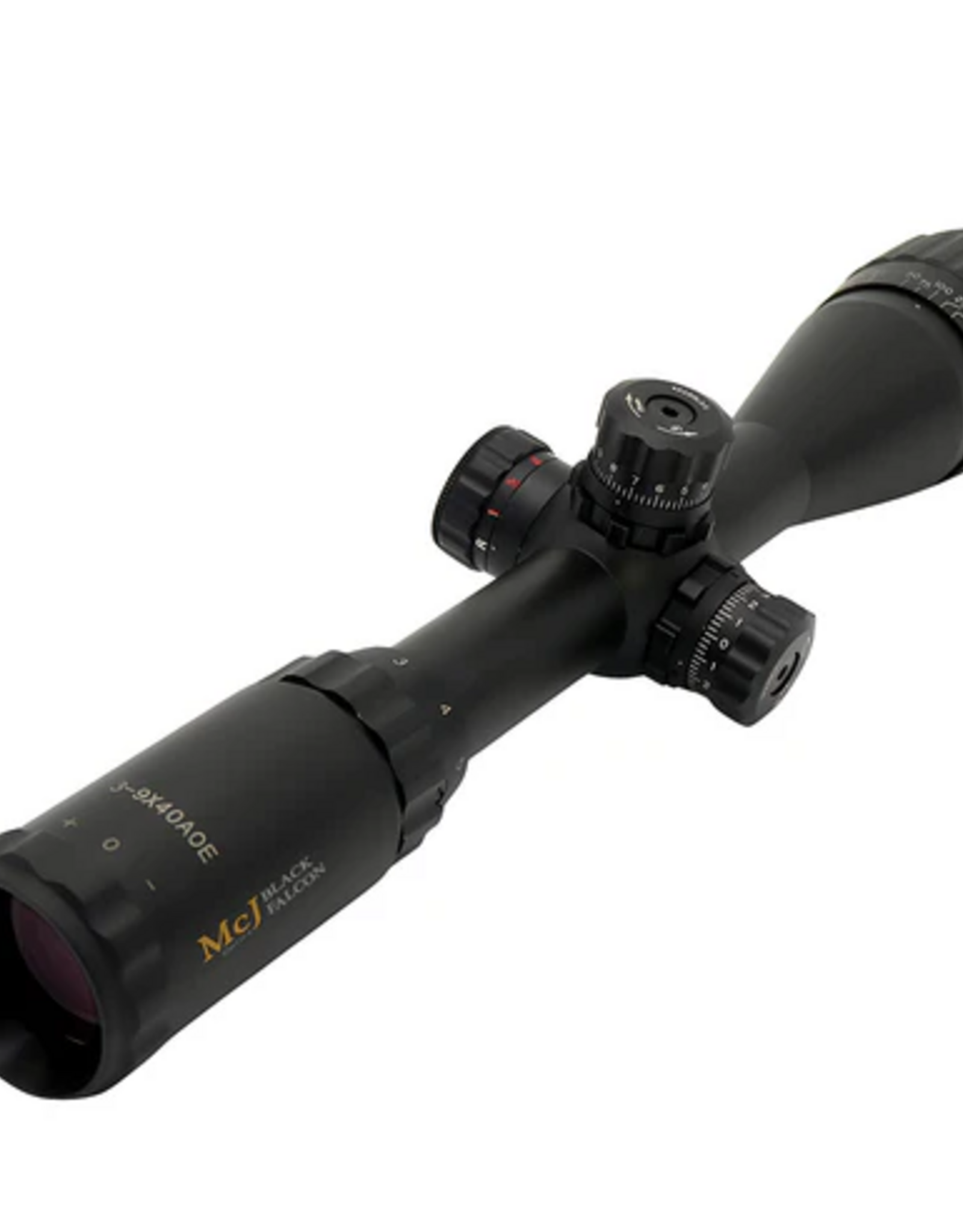 McJ Optics McJ Optics Black Falcon 3-9X40mm AOE Illuminated Reticle scope.