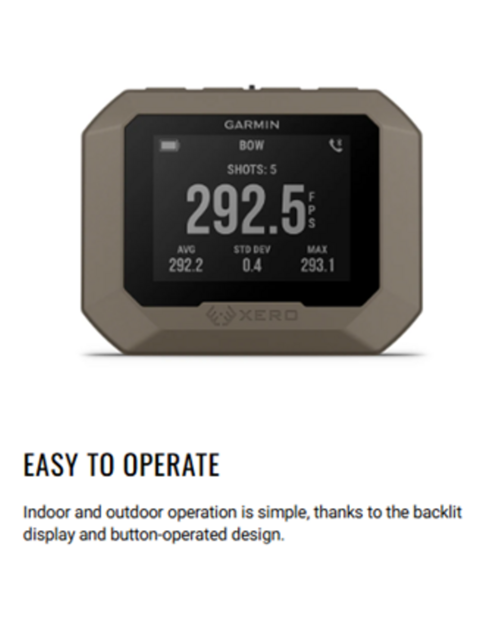 Garmin Xero C1 PRO Compact Ballistics Chronograph