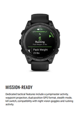 Garmin tactix® 8 – 47 mm, AMOLED  Includes Applied Ballistics Ultralight™ Solver