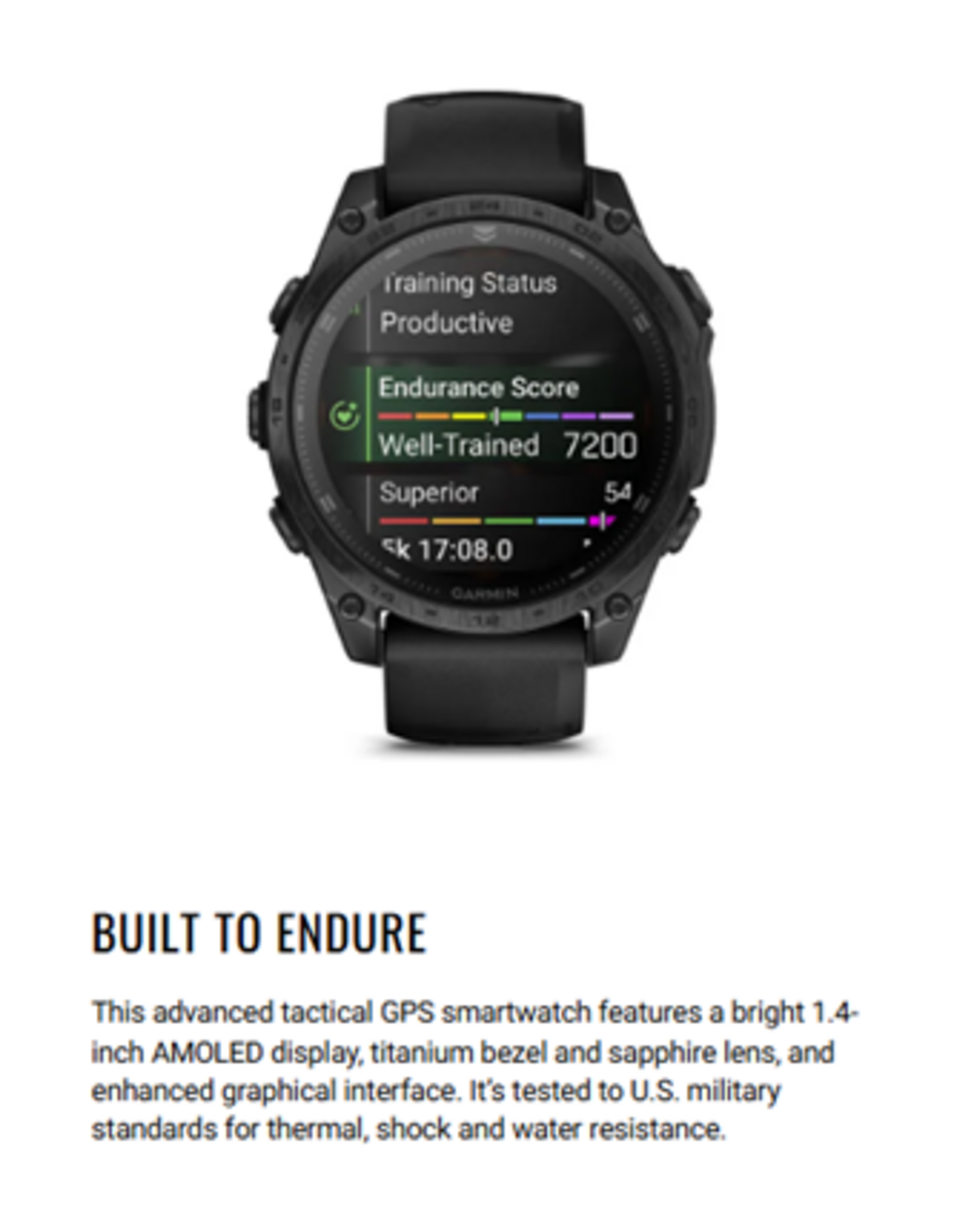 Garmin tactix® 8 – 47 mm, AMOLED  Includes Applied Ballistics Ultralight™ Solver