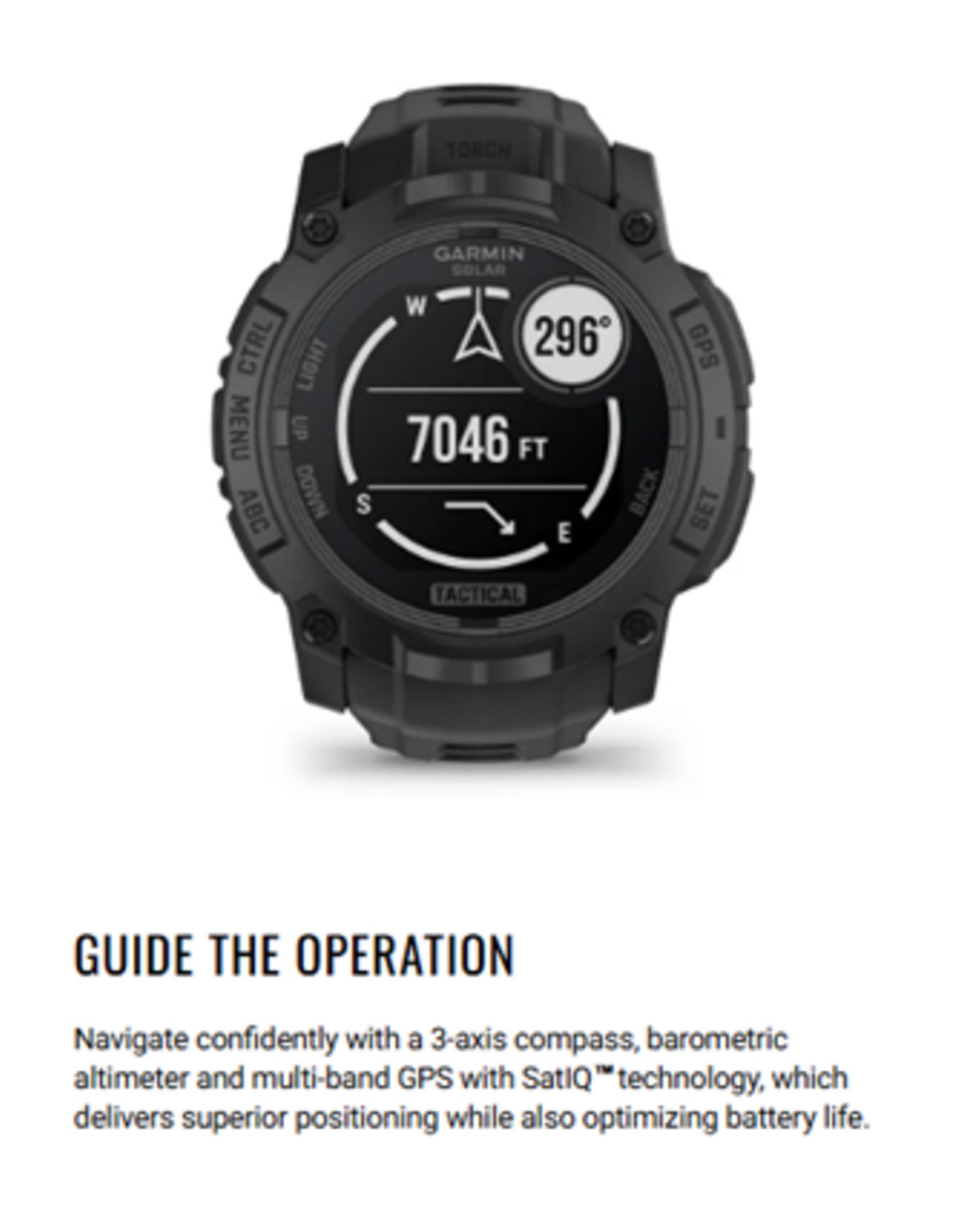 Garmin Instinct® 3 – 50 mm, Solar, Tactical Edition