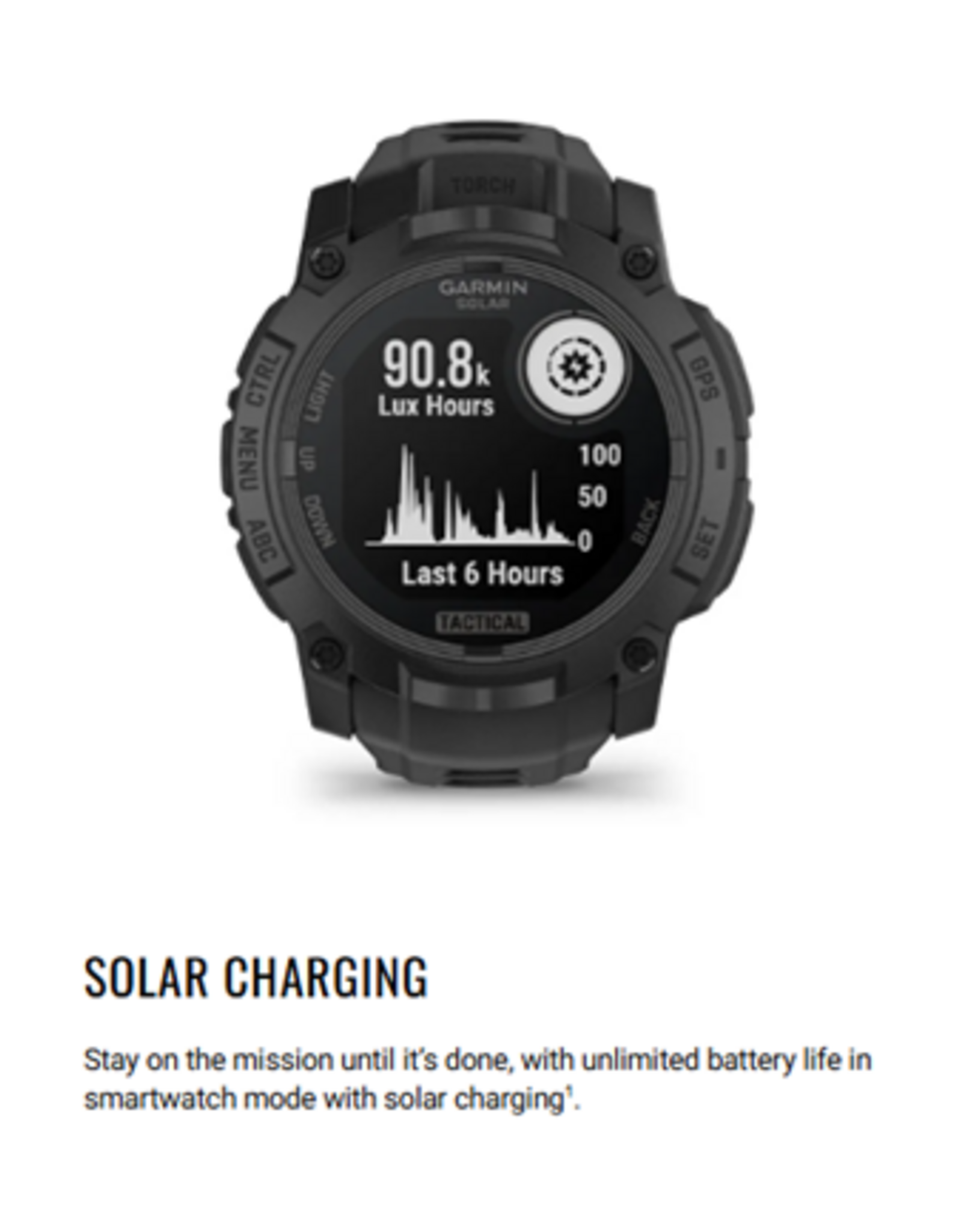Garmin Instinct® 3 – 50 mm, Solar, Tactical Edition