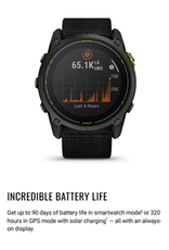 Garmin Enduro™ 3, Carbon Gray DLC Titanium with Black Ultrafit Nylon Strap