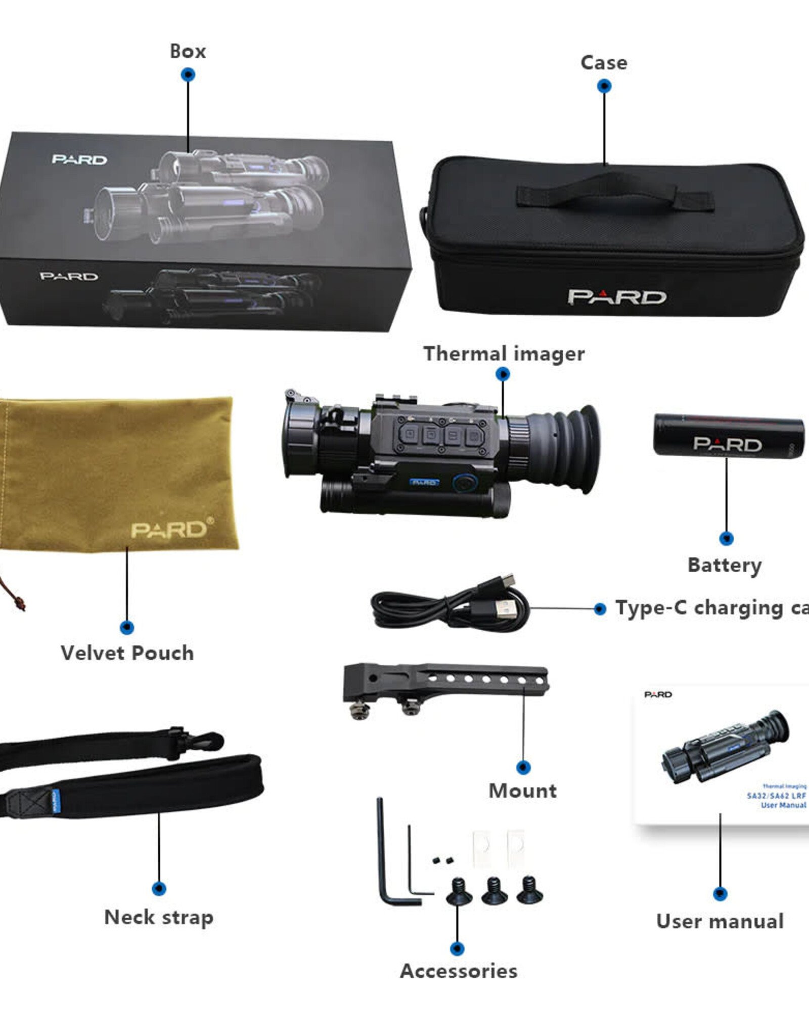 Pard SA62-35 w/LRF | 640 35mm lens Thermal Imaging Scope w/LRF