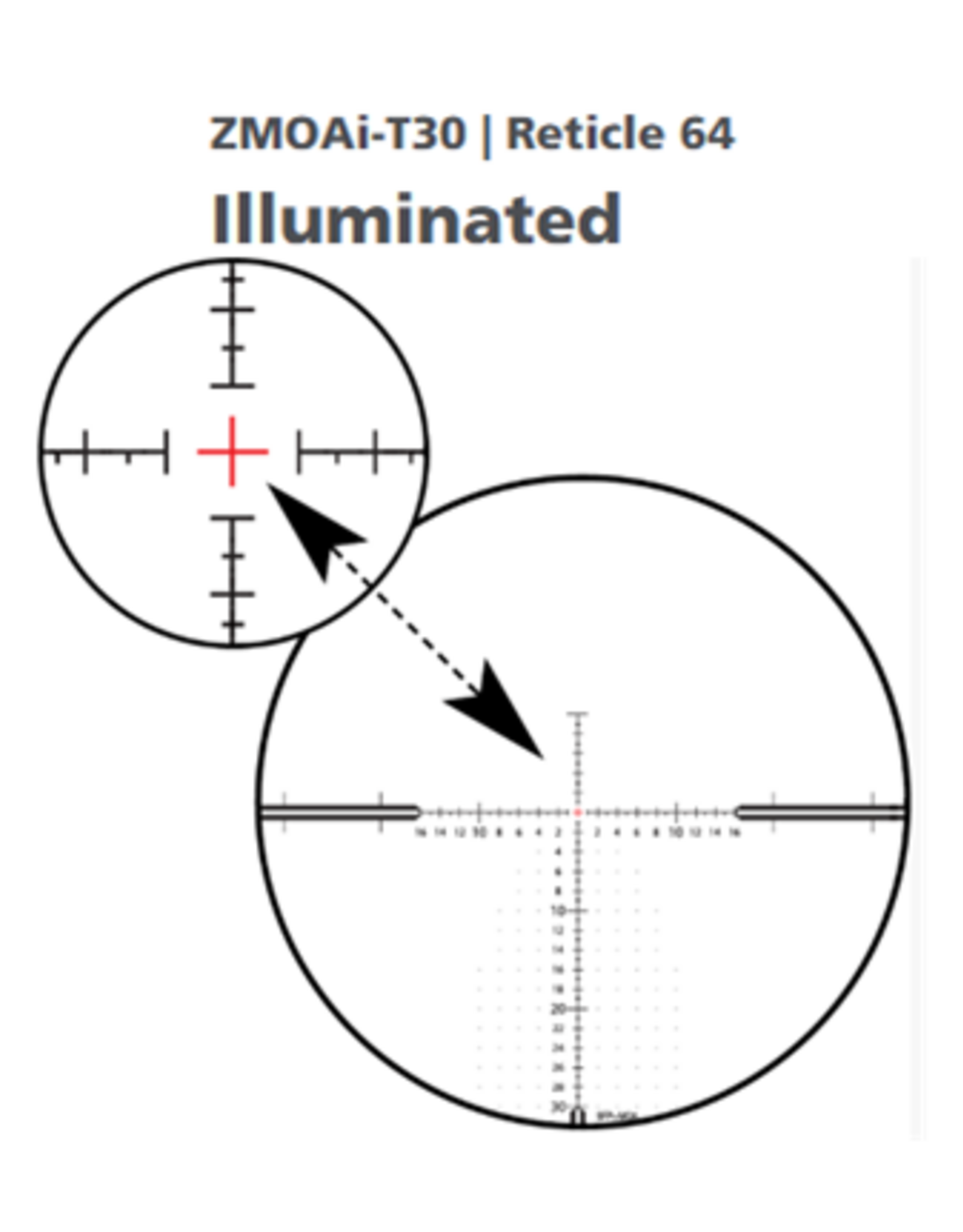 ZEISS Conquest V4 4-16x44 ZMOAi-T30 Illum. Reticle (#64) - Ext. Elev. - Ballistic Stop - Ext. Locking Wind. - .25 MOA - Parallax Adj.