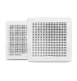 Garmin Fusion® FM Series Marine Speakers, 6.5" 120-Watt Square White Flush Mount Marine Speakers (Pair)
