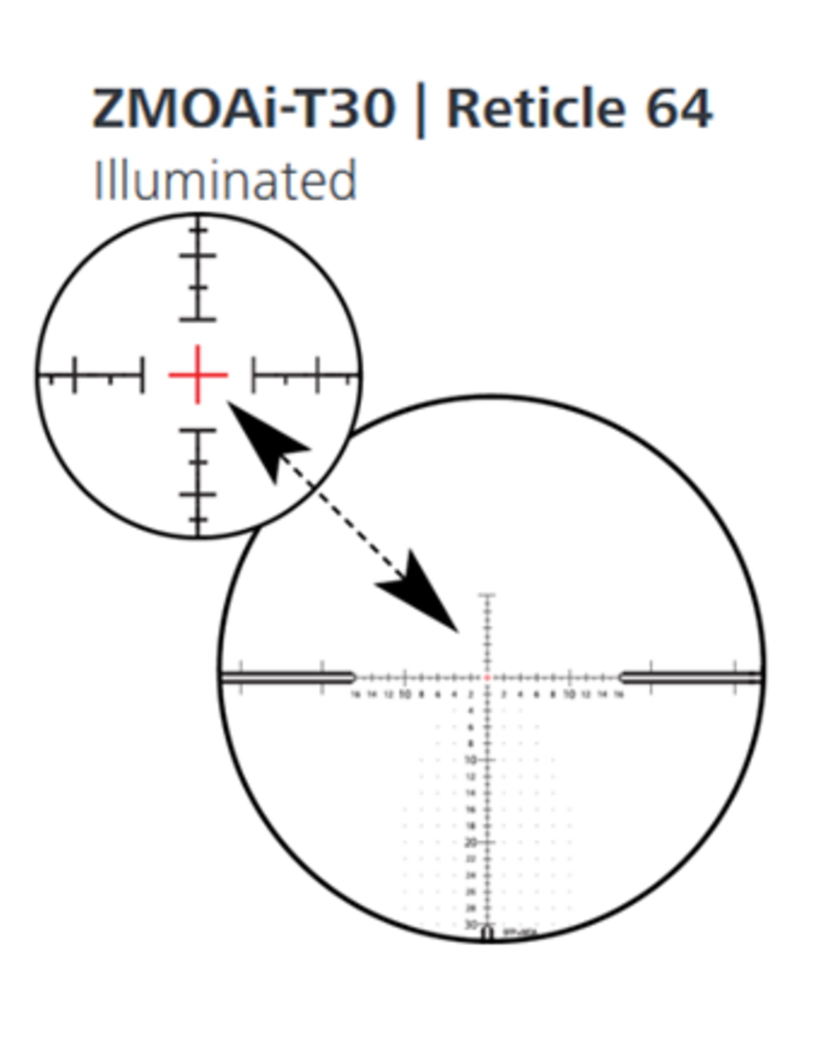 ZEISS Conquest V4 4-16x50 ZMOAi-T30 Illuminated Reticle (#64) External Elevation Turret External Locking Windage Turret Ballistic Stop Adjustable Parallax .25 MOA