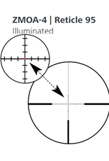 ZEISS Conquest V6 1-6x24 ZMOA-4 Illuminated Reticle 95 Locking - Single Turn - External Elevation Turret  Ballistic Stop Fixed Parallax .5 MOA
