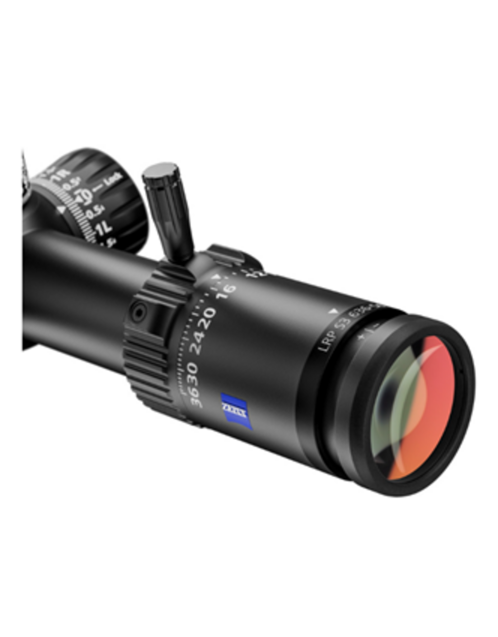 ZEISS - Sport Optics - Scopes and Binoculars LRP S3 6-36x56 First Focal Plane MRAD Illuminated MOAi Reticle 16 Ballistic Stop External Locking Windage .25 MOA Adjustable Parallax