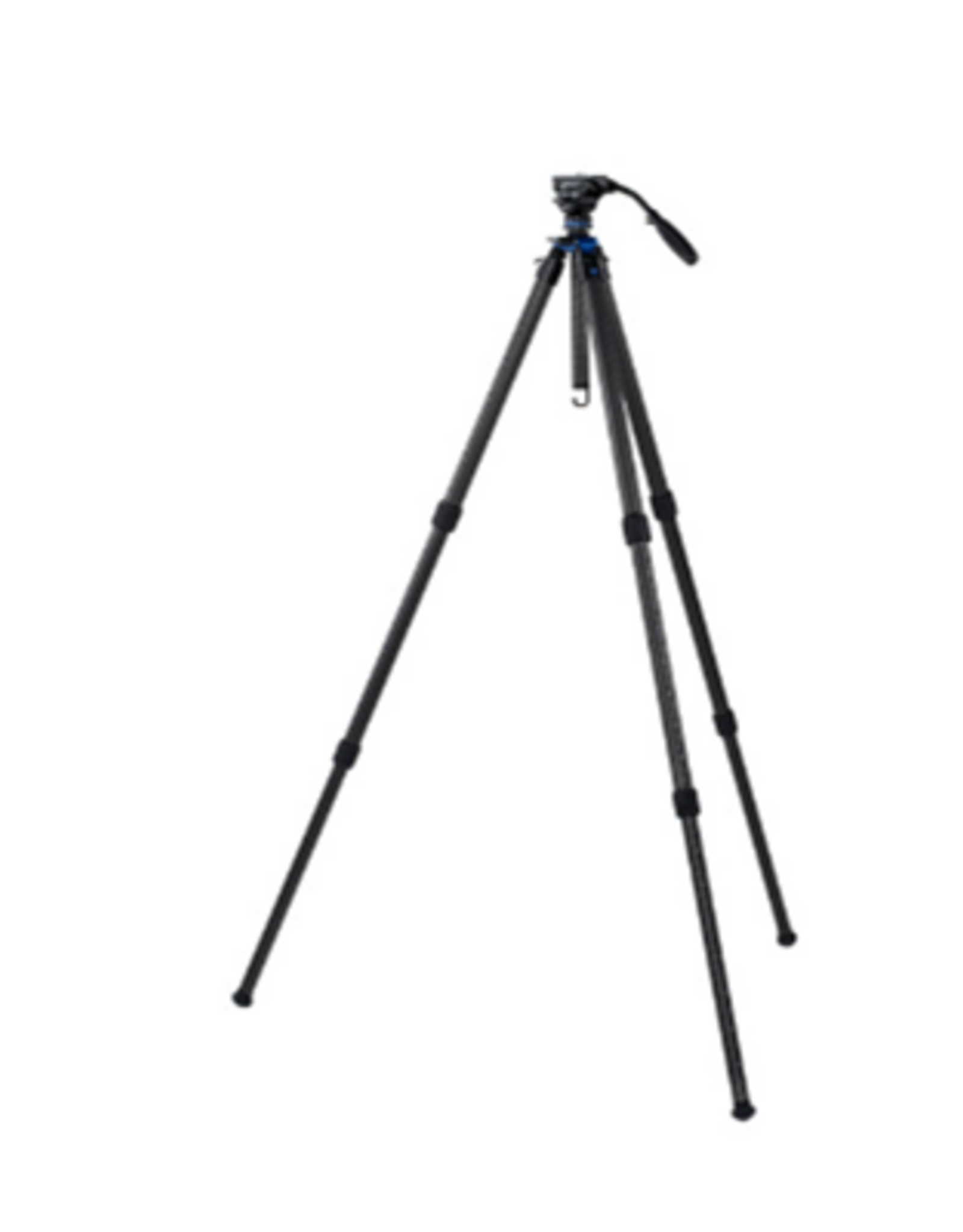 ZEISS UNIVERSAL Kit: 3/8-inch thread-on fluid head with extendable handle.  Extended twist-lock system, 3-section carbon fiber legs (36/32/28 mm dia.)