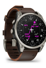 Garmin D2™ Mach 2 – 47 mm, Titanium with Oxford Brown Leather Band