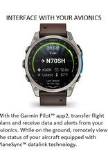 Garmin D2™ Mach 2 – 47 mm, Titanium with Oxford Brown Leather Band