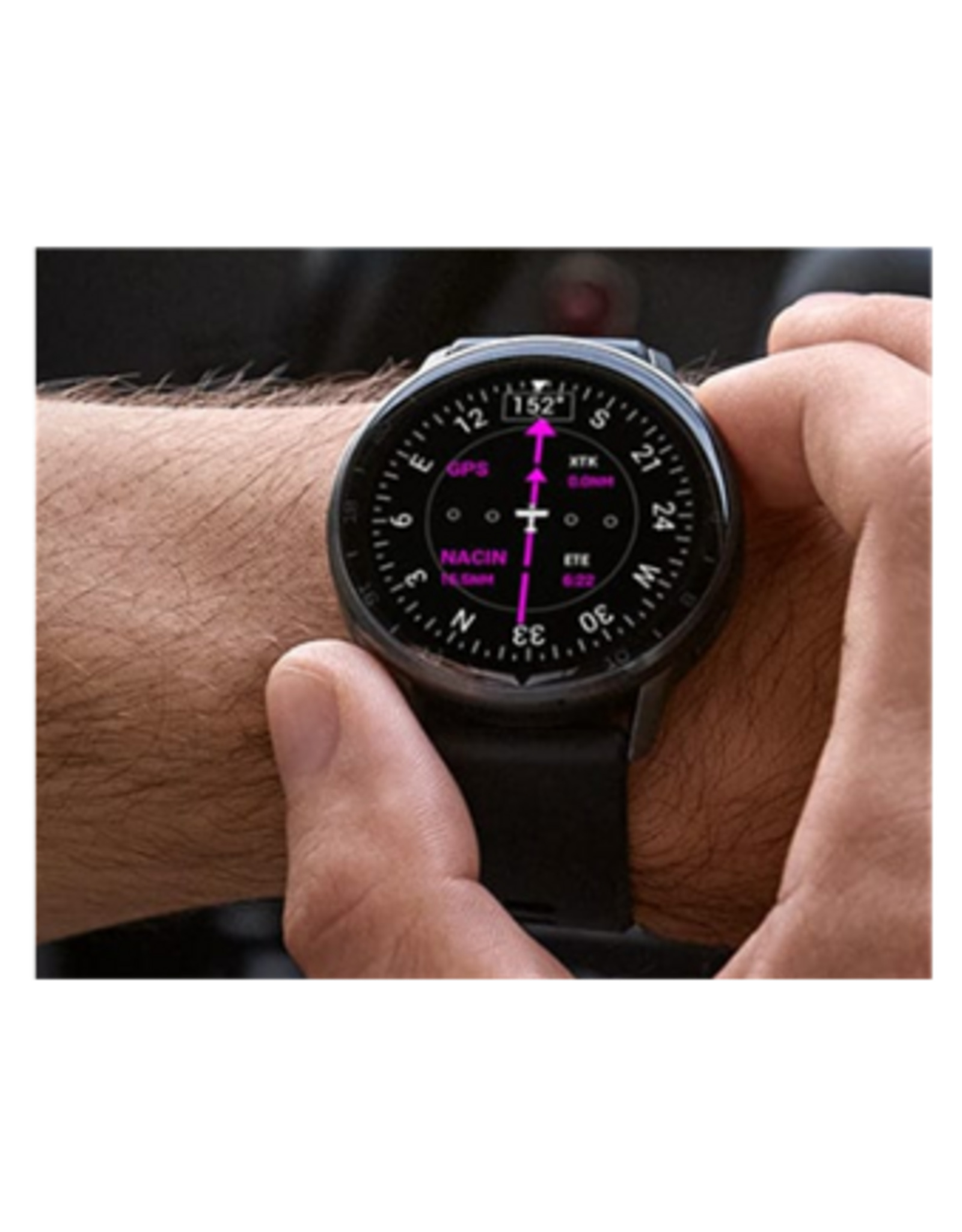 Garmin D2™ Air X15, Silver with Black Silicone Band