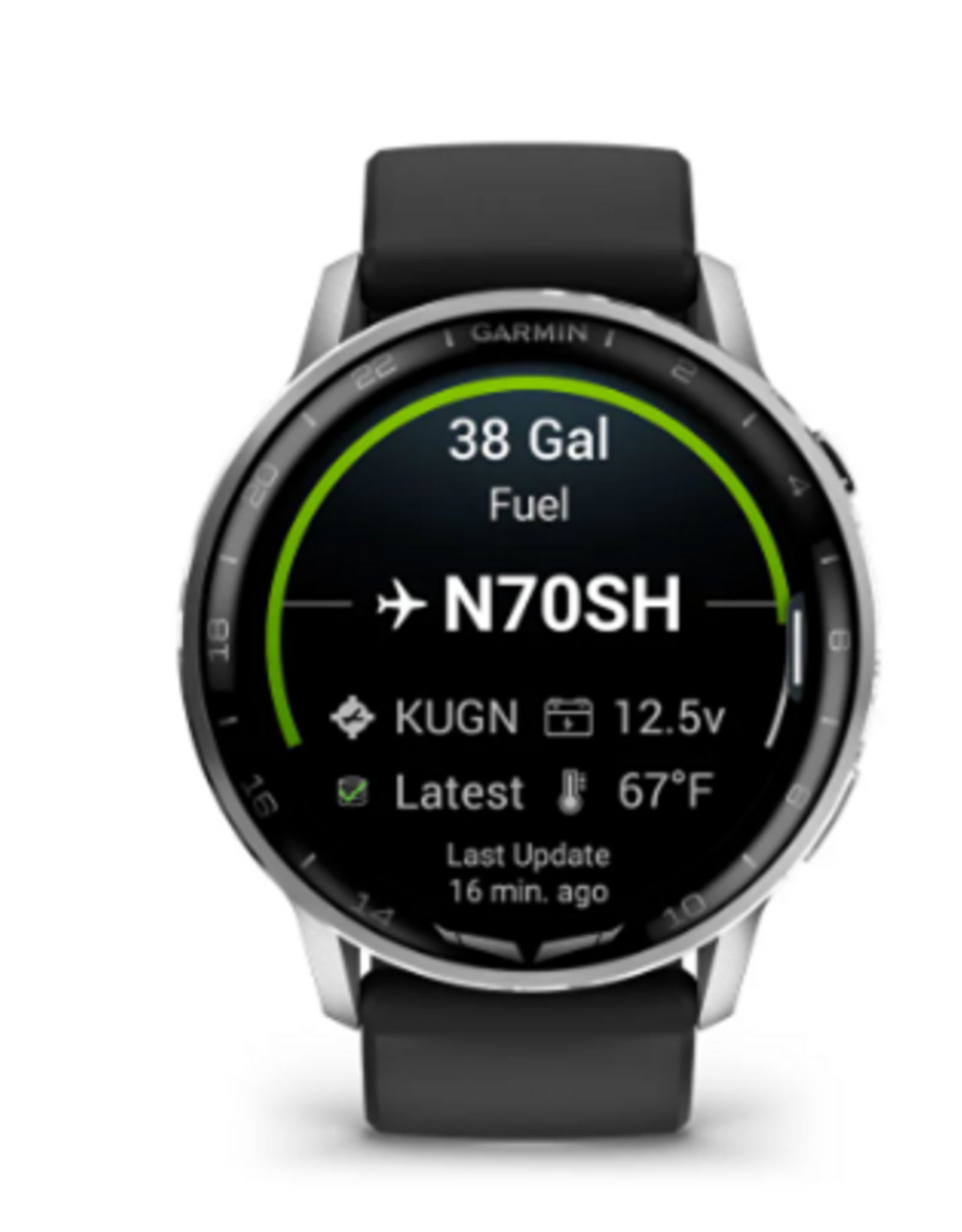 Garmin D2™ Air X15, Slate with Black Silicone Band