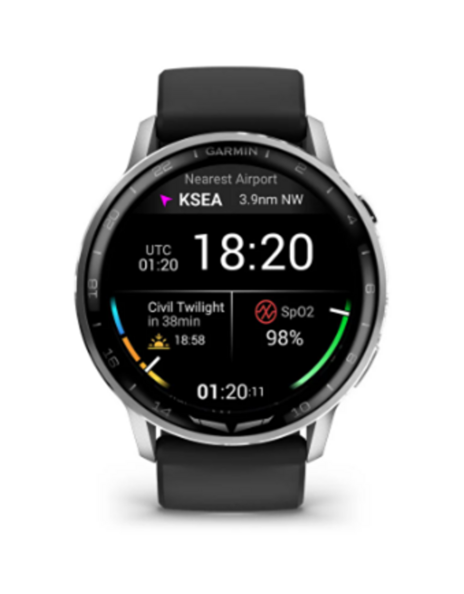 Garmin D2™ Air X15, Slate with Black Silicone Band