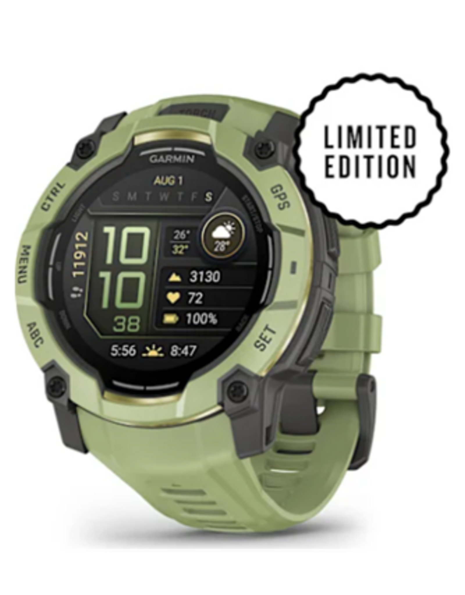 Garmin Instinct® 3 – 50 mm AMOLED, Fern Green with Fern Green Band