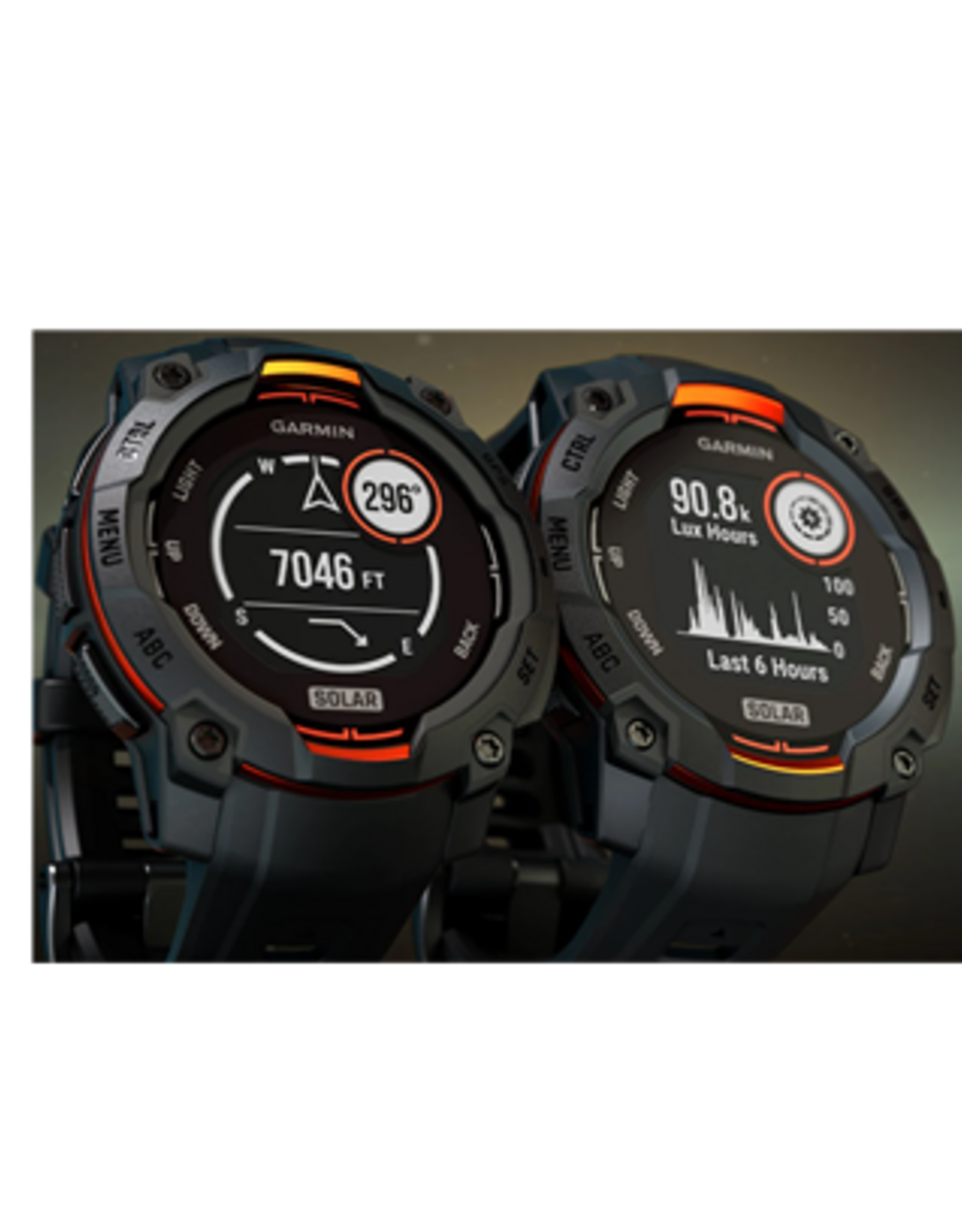 Garmin Instinct® 3 – 50 mm, Solar, Sunburst with Sunburst/Gray Band