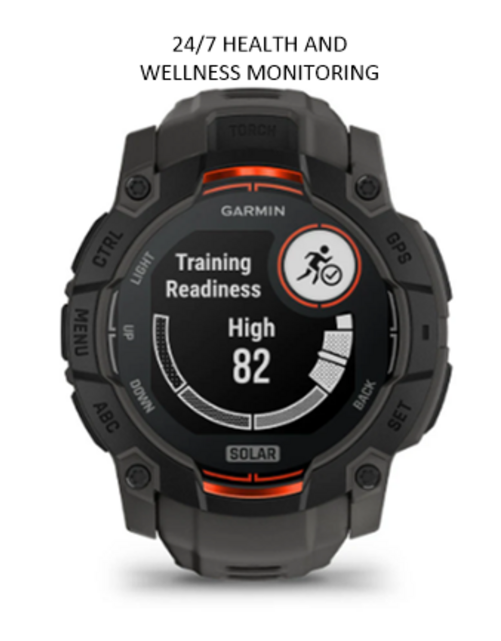 Garmin Instinct® 3 – 50 mm, Solar, Sunburst with Sunburst/Gray Band
