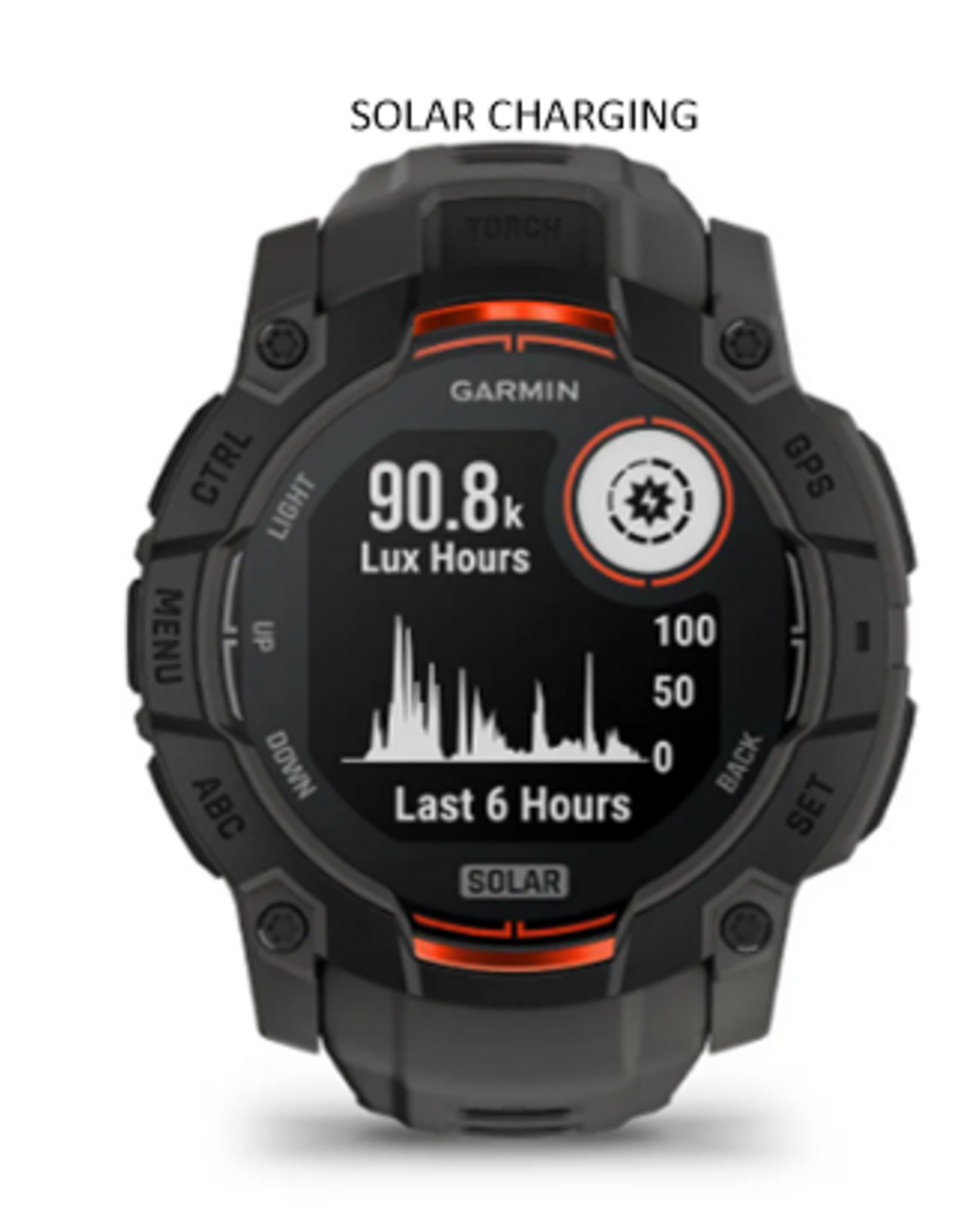 Garmin Instinct® 3 – 50 mm, Solar, Sunburst with Sunburst/Gray Band