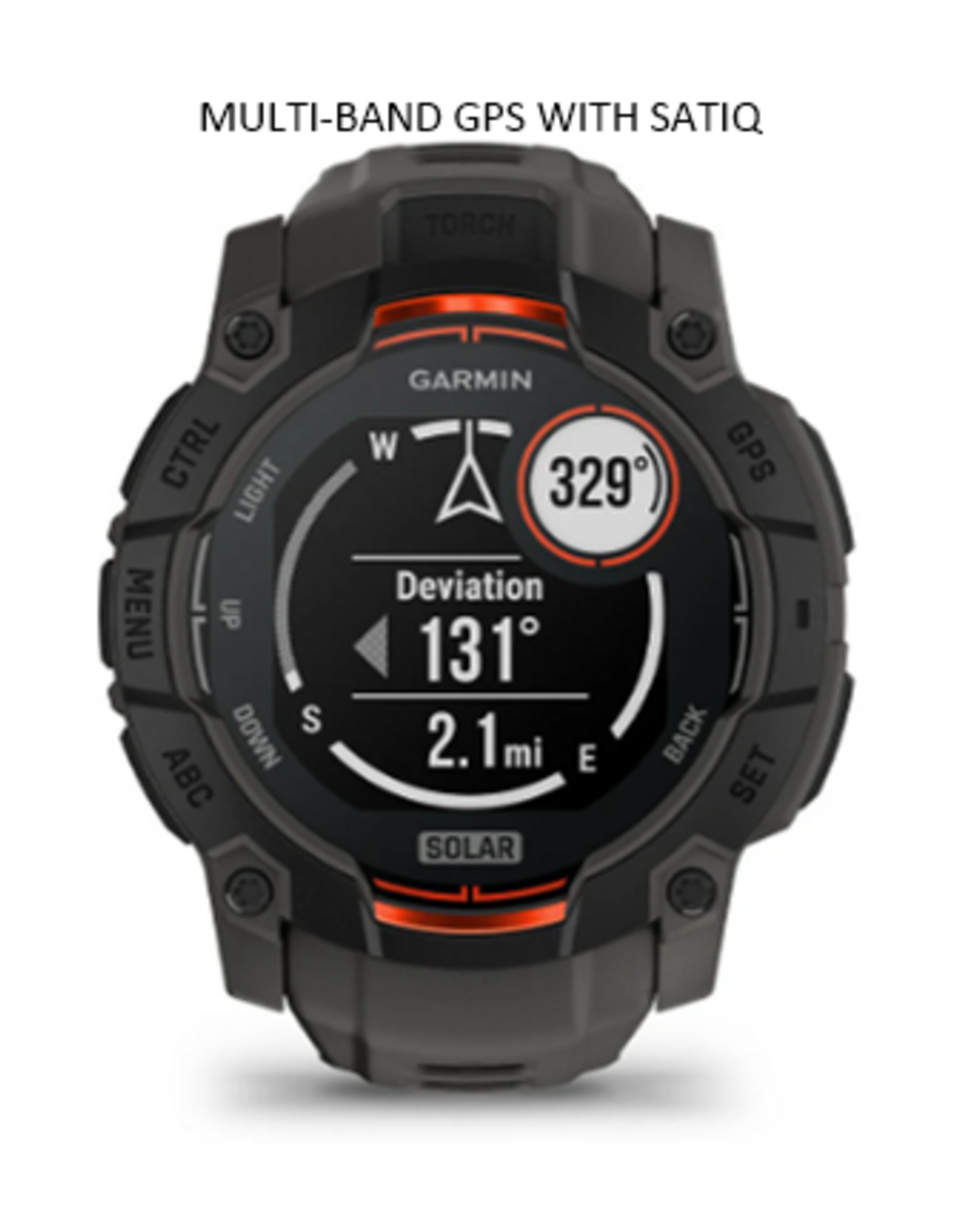 Garmin Instinct® 3 – 50 mm, Solar, Sunburst with Sunburst/Gray Band